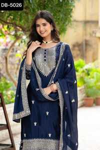 Latest Women Wear Heavy Salwar Kameez Suit Collections for Wedding and Festival Wear Embroidery Sequence work Traditional Dress - Product Image 4