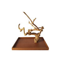 Perchoir pour oiseaux en bois naturel durable en forme d'arbre, jouets écologiques pour oiseaux, pour perroquets, fabricant vietnamien, vente en gros