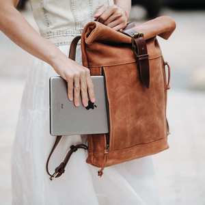 Haute qualité en stock sac à dos en cuir imperméable personnalisé sac à dos pour ordinateur de voyage d'affaires pour hommes LRTB-0066 - Product Image 1