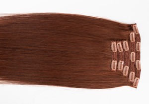 ผมสี #7คลิปในชุดผมต่อสีผมอินเดียผู้ขายผมยาวสีเต็มรูปแบบจากอินเดีย - Product Image 4