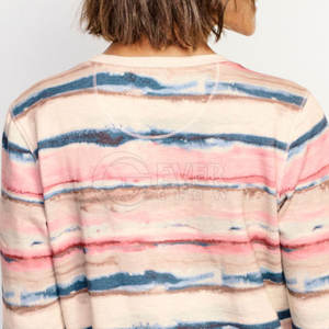 Sweat-shirt à col rond en coton surdimensionné pour femmes broderie Logo impressions personnalisées tissu tricoté à capuche pour l'hiver-pull personnalisable - Product Image 6