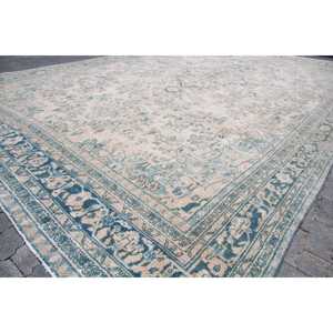 Alfombra Turca de 10x16.7 pies, Alfombra Azul del Suroeste, de Lana - Product Image 3