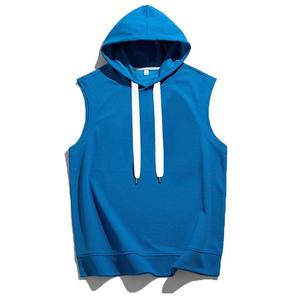 Off Shoulder Pullover <b>Hoodie</b> <b>Men's</b> <b>Sleeveless</b> Solid Color Oversize Shirts Cotton <b>Men's</b> Clothing Plus Size Tank Tops With Hooded - Product Image 6