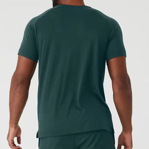 T-shirt pour hommes 2025 Wholesale Factory Direct | T-shirt décontracté à manches courtes respirant et col rond de couleur unie - Product Image 2