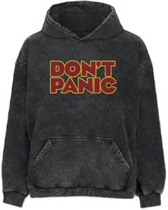 Pull à capuche oversize vintage délavé à l'acide, imprimé, ourlet brut, déchiré, tendance pour femmes 2024 - Product Image 2