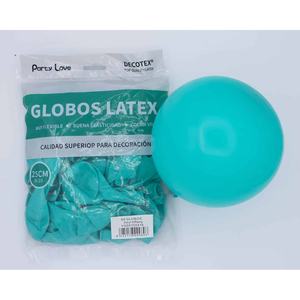 Globos de Látex Party Love de 25 cm, Color Azul Tiffany R10, para Decoración - Product Image 1