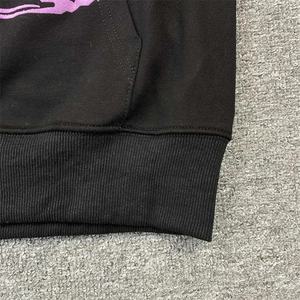 Y2k Streetwear Automne Hiver Personnalisé Bouffée Imprimer Hommes À Capuche Lourd Coton Polaire À Capuche Surdimensionné Pull Cropped Boxy Hoodies - Product Image 4