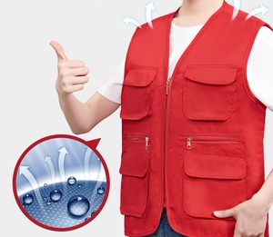Logo design personnalisé Gilet de travail multi-poches coloré de qualité fiable pour promotion - Product Image 3