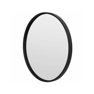 Miroir mural rond tendance avec cadre en métal noir profond Accent parfait pour les entrées des maisons modernes Espaces de vie - Product Image 1