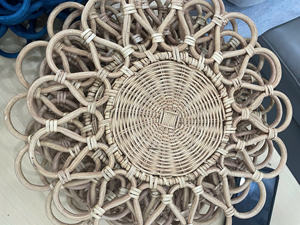 Floral Rattan <b>Charger</b> <b>Plate</b> Handwoven Placemats Coastal Rattan Table Decor Boho Chic Wedding Accent Eco-Friendly Dining Set - Product Image 6