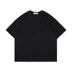 เสื้อยืดผู้ชายแบบกำหนดเอง เสื้อยืดสตรีทแวร์เปล่า คุณภาพสูง เสื้อยืด 100% ผ้าฝ้าย เนื้อหนา ทรงโอเวอร์ไซส์ คอกลม สำหรับผู้ชาย - Product Image 1