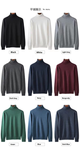 Men High Quality Turtleneck <b>Sweater</b> Classic Winter Knitwear OEM ODM - Product Image 6