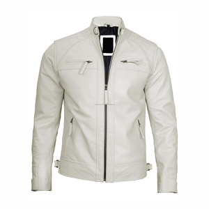 Chaqueta de cuero suave ajustable para hombre Ropa de moda Último estilo para invierno Chaqueta de cuero para hombre - Product Image 3