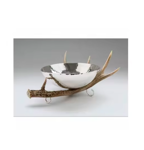 Centro de mesa de cena, nuevo frutero decorativo elegante, cuenco para servir comida de Metal pulido brillante a un precio razonable - Product Image 1