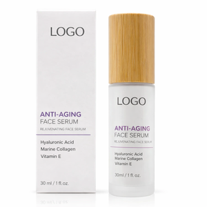 Suero Facial Reafirmante Antienvejecimiento de Marca Privada 30ml OEM |   Ácido Hialurónico, Colágeno Marino, Vitamina E |   Natural |   Botella de Vidrio |   Hecho a mano - Product Image 3