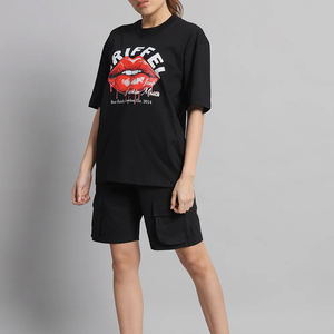 Ensemble deux pièces chemise et short à manches courtes décontracté pour femmes ensembles jumeaux respirants - Product Image 4