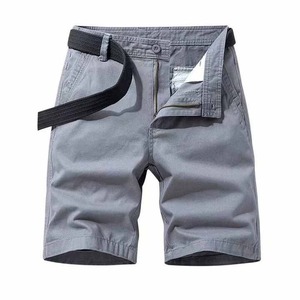 Short cargo personnalisé de meilleure qualité pour hommes avec poche latérale Short cargo ample à six poches pour hommes avec ceinture et fermeture éclair - Product Image 5