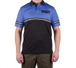 เสื้อโปโลแขนสั้นคอตตอนสำหรับผู้ชายเสื้อยูนิฟอร์มรักษาความปลอดภัยสะท้อนแสงผลิตตามสั่ง - Product Image 5