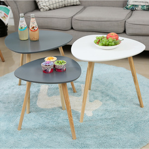 Tavolino Rotondo Minimalista <span class=keywords><strong>in</strong></span> <span class=keywords><strong>Legno</strong></span>, Tavolino da Caffè Mobile <span class=keywords><strong>in</strong></span> <span class=keywords><strong>Legno</strong></span> Massello, Comodino Salvaspazio <span class=keywords><strong>per</strong></span> Angoli e <span class=keywords><strong>Balconi</strong></span> - Product Image 6