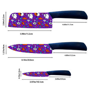 Ensemble de couteaux de chef en céramique personnalisés, nouveau design, 4 pièces, ensemble de couteaux professionnels, plastique, ambidextre, passe au lave-vaisselle, pour restaurant - Product Image 2