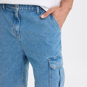 Short en jean décontracté pour homme de bonne qualité, été, écologique, respirant, coupe ample, léger, avec poche avant et arrière - Product Image 6