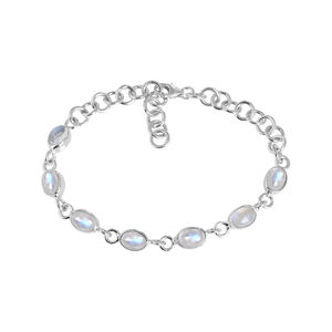 Bracelet pour femme en argent sterling 925, style bohème, élégant - Cadeau pour elle, bijoux en argent faits à la main - Product Image 1
