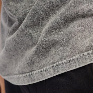 Heavy Batik Wash To Do Old Color sólido Camiseta de manga corta Trend High Street Style OVERSIZE Hombro suelto Media manga Hombre - Product Image 6