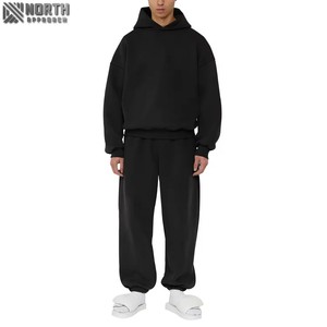 Clothing Manufacturer Sweatsuit Mens <b>Embroidery</b> Tracksuits Sweatpants And Unisex Hoddie Custom Puff Printing Hoodie <b>Set</b> Men's - Product Image 6