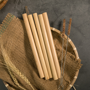 ชุดหลอดดูดแบบใช้แล้วทิ้งทำจากไม้ไผ่ธรรมชาติงานทำมือในเวียดนาม - Product Image 2