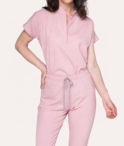 Ensembles de gommage médical pour femmes uniformes hospitaliers haut de gamme coton/polyester avec spandex pour les soins infirmiers-vente en gros - Product Image 3