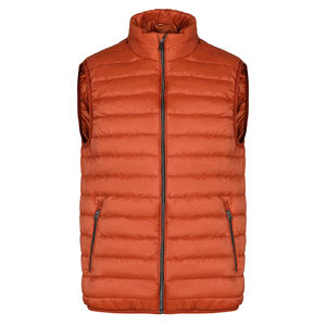 Gilet chaud d'hiver pour hommes coupe-vent isolé avec capuche matelassée veste à bulles sans manches en nylon avec fermeture à glissière - Product Image 3