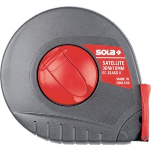 Cinta Métrica Satélite SOLA de 10 m, 10 mm de Ancho, Plástico y Acero, EC II, Doble Escala en Milímetros - Product Image 1