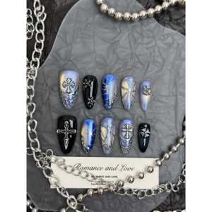 Celestial Oath Press on Nail Art - Decoración de uñas elegante con diseño elegante - Product Image 1