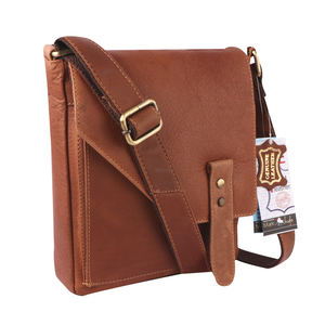 Sac messager en cuir PU vintage unisexe, grande capacité, durable, tendance, décontracté, fermeture éclair, portable, pour affaires - Product Image 1