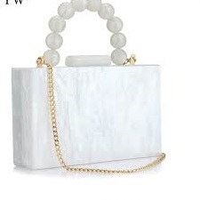 Bolso de Mano de Resina a Rayas de Diseño Artesanal y Bolso Bandolera para Mujer, Elegante Bolso de Noche para Novia, para Uso Diario - Product Image 4