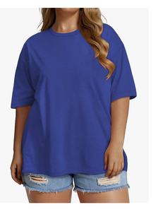 Camiseta de Manga Corta con Cuello Redondo para Mujer, Talla Grande, Venta al por Mayor Directa de Fábrica, Logotipo Personalizado de Bangladesh, Nueva Llegada, Suministro al por Mayor - Product Image 3