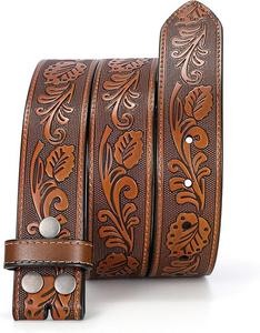 Hot Selling Customizable Genuine Leather <b>Belt</b> Western Style with Steel for Buckle Available in Sizes-Wholesale <b>Cowboy</b> Leather - Product Image 3