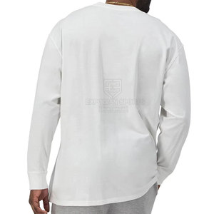 T-shirt classique à manches longues pour homme, 100% coton, décontracté, uni, de haute qualité, doux, respirant, séchage rapide, écologique - Product Image 2