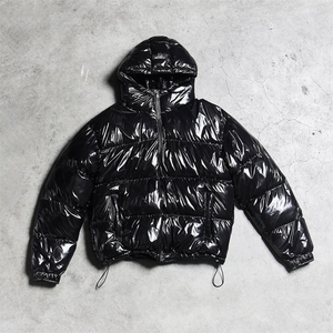 Chaqueta acolchada de invierno de alta calidad para mujer 2025, chaqueta acolchada transpirable con capucha, estampado de logotipo personalizado, chaqueta acolchada de invierno con relleno de algodón - Product Image 4