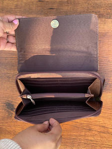 กระเป๋าคลัทช์หนังขนเฟอร์แบบตะวันตกกระเป๋าสตางค์หนังวัวเฟอร์ทำมือเป็นของขวัญสำหรับผู้หญิง - Product Image 6
