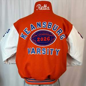 Chaqueta Bomber Varsity de Béisbol con Cuello Alto, Delgada, Unisex, con Logotipo Personalizado al por Mayor, con Logotipo Frontal en Chenille - Product Image 2