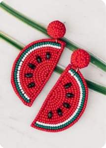 Boucles d'oreilles brodées à la main pour femmes - Product Image 2