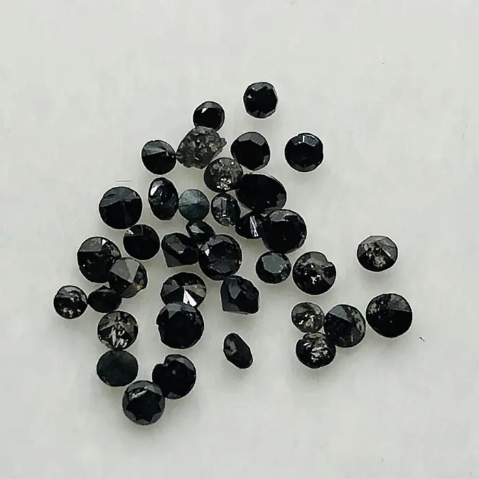 0,7 bis 1,2 MM Natural Black Diamond RRP Diamond Natürliche gefüllte Diamanten im Runds chliff