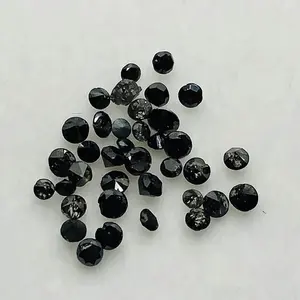 الماس الأسود الطبيعي RRP الماس الطبيعي مملوء بالماس الدائري