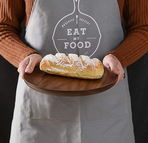 Ensemble de 6 à 10 pièces, assiettes rondes en bois peintes à la main, faciles à nettoyer, non toxiques, non facilement cassables, pour servir des collations lors de fêtes - Product Image 1