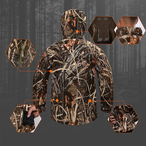 ชุดล่าสัตว์แบบคลาสสิก คุณภาพสูง สำหรับฤดูหนาว ผ้า softshell พิมพ์ลาย ระบายอากาศได้ดี อุ่นสบาย บุด้วยไมโครฟลีซ - Product Image 4