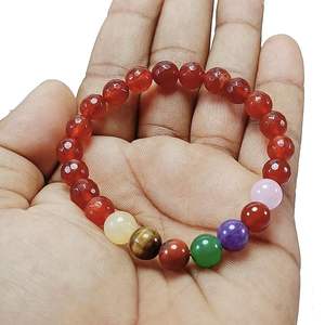 Pulsera de cristal Sevan Chakra cuentas redondas facetadas 8mm piedra cristal piedra preciosa joyería de moda hombres y mujeres regalo energía - Product Image 5