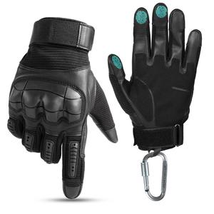 Guantes Tácticos de Dedos Completos para Hombre, Guantes Deportivos de Protección de Poliéster, Ciclismo, Paintball, Pantalla Táctil Accesible, Cuero PU - Product Image 1