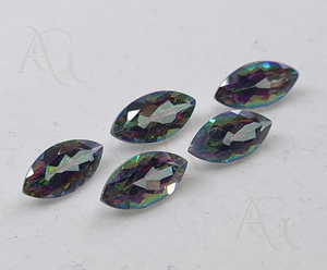 Quartz mystique naturel de qualité AAA+, forme marquise, taille facetée, pour la fabrication de bijoux, au prix d'usine - Product Image 3