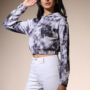 Haut court à capuche léger et à séchage rapide, doublé, décontracté, pour l'hiver, avec logo frontal, pour usage extérieur, personnalisable, à prix abordable - Product Image 3